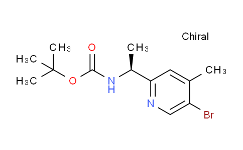 CAS No. 1628106-73-9, tert-butyl N-[(1S)-1-(5-bromo-4-methylpyridin-2-yl)ethyl]carbamate