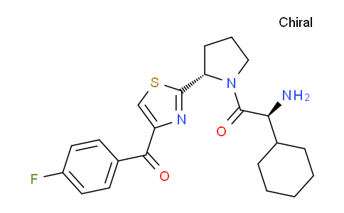 CAS No. 1005342-81-3, (S)-2-amino-2-cyclohexyl-1-((S)-2-(4-(4-fluorobenzoyl)thiazol-2-yl)pyrrolidin-1-yl)ethan-1-one