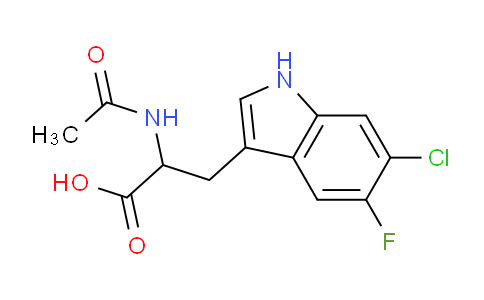 CAS No. 1193314-76-9, 2-acetamido-3-(6-chloro-5-fluoro-1H-indol-3-yl)propanoic acid