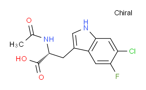 CAS No. 1193314-77-0, (R)-2-acetamido-3-(6-chloro-5-fluoro-1H-indol-3-yl)propanoic acid