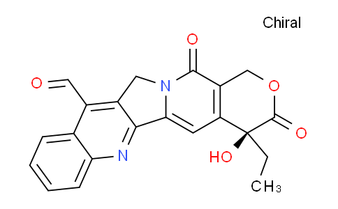CAS No. 80758-83-4, (19S)-19-ethyl-19-hydroxy-14,18-dioxo-17-oxa-3,13-diazapentacyclo[11.8.0.02,11.04,9.015,20]henicosa-1(21),2,4,6,8,10,15(20)-heptaene-10-carbaldehyde