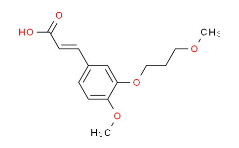 CAS No. 324763-36-2, (E)-3-(4-methoxy-3-(3-methoxypropoxy)phenyl)acrylic acid