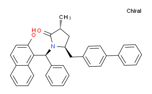 CAS No. 1710684-32-4, (3R,5S)-5-([1,1'-biphenyl]-4-ylmethyl)-1-((S)-(2-hydroxynaphthalen-1-yl)(phenyl)methyl)-3-methylpyrrolidin-2-one