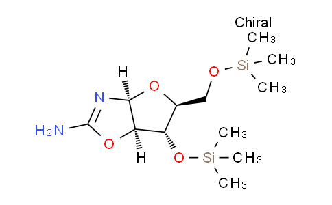 CAS No. 610303-52-1, Furo[2,3-d]oxazol-2-amine, 3a,5,6,6a-tetrahydro-6-[(trimethylsilyl)oxy]-5-[[(trimethylsilyl)oxy]methyl]-, (3aS,5S,6S,6aR)-