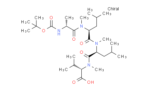 CAS No. 81135-40-2, N-(N-(N-((tert-butoxycarbonyl)-D-alanyl)-N-methyl-L-leucyl)-N-methyl-L-leucyl)-N-methyl-L-valine