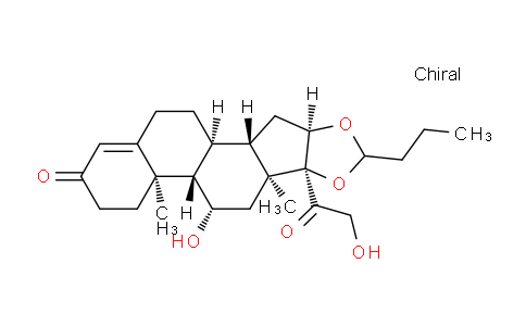 CAS No. 137174-25-5, (1S,2S,4R,8S,9S,11S,12S,13R)-11-hydroxy-8-(2-hydroxyacetyl)-9,13-dimethyl-6-propyl-5,7-dioxapentacyclo[10.8.0.02,9.04,8.013,18]icos-17-en-16-one