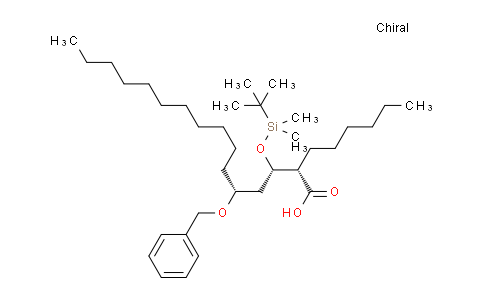 CAS No. 1026400-12-3, (2S,3S,5R)-5-(benzyloxy)-3-((tert-butyldimethylsilyl)oxy)-2-hexylhexadecanoic acid