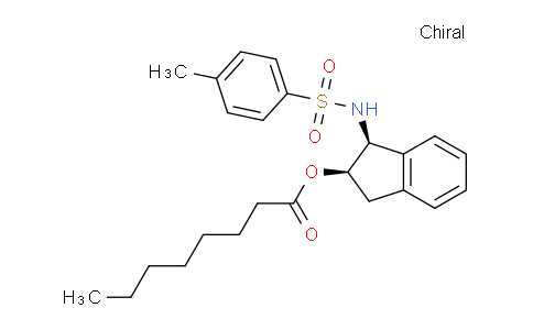 CAS No. 296242-29-0, Octanoic acid, (1S,2R)-2,3-dihydro-1-[[(4-methylphenyl)sulfonyl]amino]-1H-inden-2-yl ester