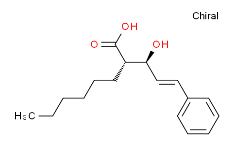 CAS No. 296242-40-5, (S)-2-((S,E)-1-hydroxy-3-phenylallyl)octanoic acid