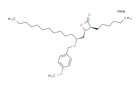 CAS No. 905910-49-8, 2-Oxetanone, 3-hexyl-4-[(2R)-2-[(4-methoxyphenyl)methoxy]tridecyl]-, (3S,4S)-