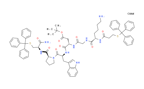 CAS No. 953424-19-6, tert-butyl (7S,13S)-13-(((S)-1-((S)-2-(((R)-1-amino-1-oxo-3-(tritylthio)propan-2-yl)carbamoyl)pyrrolidin-1-yl)-3-(1H-indol-3-yl)-1-oxopropan-2-yl)carbamoyl)-7-(4-aminobutyl)-5,8,11-trioxo-1,1,1-triphenyl-2-thia-6,9,12-triazapentadecan-15-oate