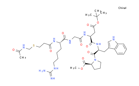 CAS No. 1416568-06-3, methyl ((S)-2-(2-((S)-2-(3-((acetamidomethyl)thio)propanamido)-6-guanidinohexanamido)acetamido)-4-(tert-butoxy)-4-oxobutanoyl)-L-tryptophyl-L-prolinate