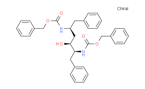 CAS No. 144141-68-4, dibenzyl ((2S,3S,5S)-3-hydroxy-1,6-diphenylhexane-2,5-diyl)dicarbamate