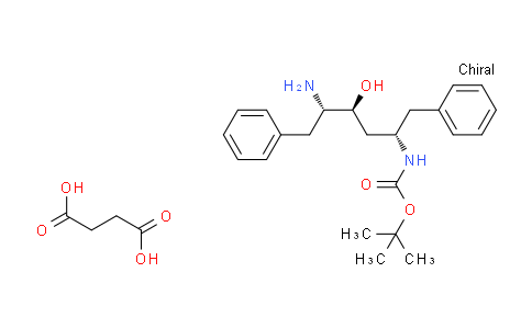 CAS No. 169870-02-4, butanedioic acid;tert-butyl N-[(2S,4S,5S)-5-amino-4-hydroxy-1,6-diphenylhexan-2-yl]carbamate