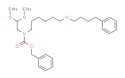CAS No. 262856-97-3, benzyl (2,2-dimethoxyethyl)(6-(4-phenylbutoxy)hexyl)carbamate
