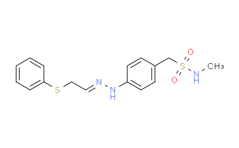 CAS No. 103628-42-8, Benzenemethanesulfonamide, N-methyl-4-[2-[2-(phenylthio)ethylidene]hydrazinyl]-