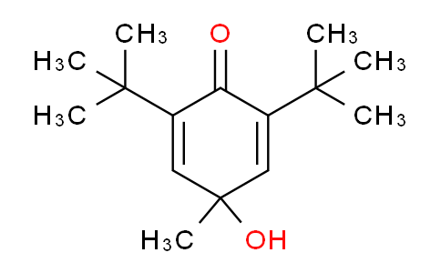 CAS No. 10396-80-2, 2,6-Di(tert-butyl)-4-hydroxy-4-methyl-2,5-cyclohexadien-1-one