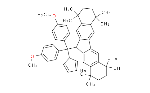 CAS No. 1802726-56-2, 12-(Cyclopenta-2,4-dien-1-ylbis(4-methoxyphenyl)methyl)-1,1,4,4,7,7,10,10-octamethyl-2,3,4,7,8,9,10,12-octahydro-1H-dibenzo[b,h]fluorene