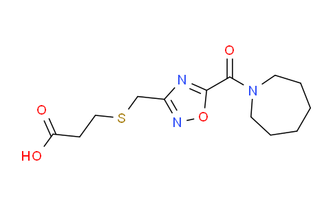 CAS No. 1119450-94-0, 3-({[5-(azepan-1-ylcarbonyl)-1,2,4-oxadiazol-3-yl]methyl}thio)propanoic acid