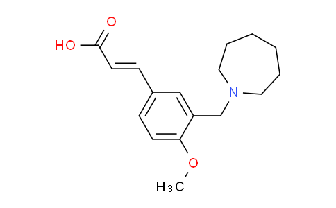 CAS No. 1119449-77-2, (2E)-3-[3-(azepan-1-ylmethyl)-4-methoxyphenyl]acrylic acid