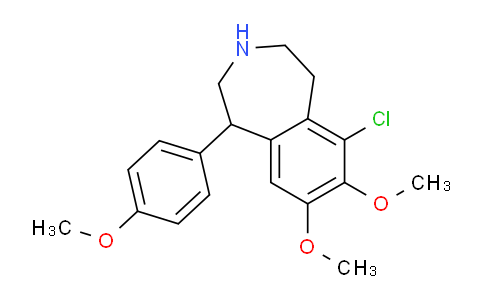 CAS No. 67287-53-0, 6-Chloro-7,8-dimethoxy-1-(4-methoxyphenyl)-2,3,4,5-tetrahydro-1H-benzo[d]azepine