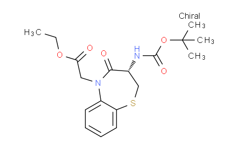 CAS No. 209683-27-2, ethyl (S)-2-(3-((tert-butoxycarbonyl)amino)-4-oxo-3,4-dihydrobenzo[b][1,4]thiazepin-5(2H)-yl)acetate