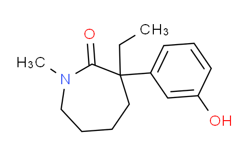 CAS No. 71556-74-6, 3-Ethyl-3-(3-hydroxyphenyl)-1-methylazepan-2-one