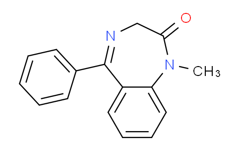 CAS No. 3034-65-9, 1-Methyl-5-phenyl-1H-benzo[e][1,4]diazepin-2(3H)-one