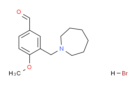 CAS No. 1177362-17-2, 3-(Azepan-1-ylmethyl)-4-methoxybenzaldehyde hydrobromide