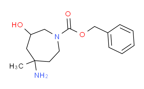 CAS No. 1956307-25-7, Benzyl 5-amino-3-hydroxy-5-methylazepane-1-carboxylate