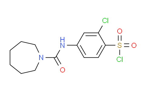 CAS No. 728864-62-8, 4-(Azepane-1-carboxamido)-2-chlorobenzene-1-sulfonyl chloride