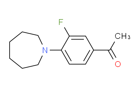 CAS No. 420826-76-2, 1-(4-(Azepan-1-yl)-3-fluorophenyl)ethanone