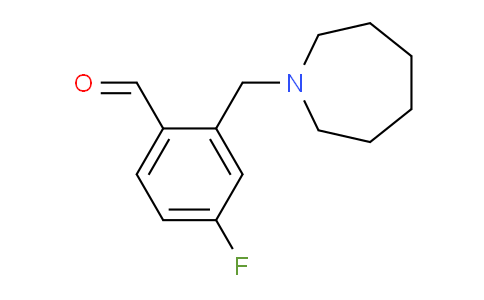 CAS No. 1443348-21-7, 2-(Azepan-1-ylmethyl)-4-fluorobenzaldehyde