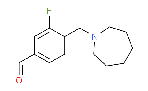 CAS No. 1443355-38-1, 4-(Azepan-1-ylmethyl)-3-fluorobenzaldehyde