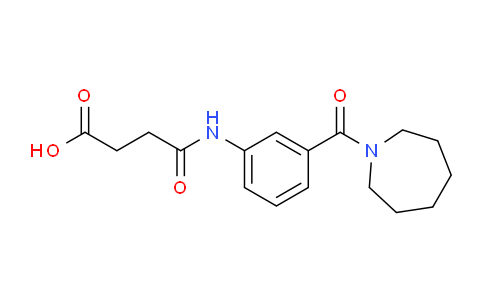 CAS No. 1003688-34-3, 4-((3-(Azepane-1-carbonyl)phenyl)amino)-4-oxobutanoic acid