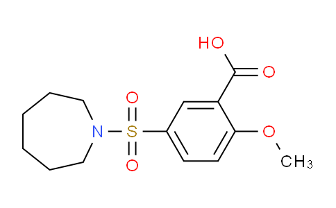 CAS No. 326907-67-9, 5-(Azepan-1-ylsulfonyl)-2-methoxybenzoic acid