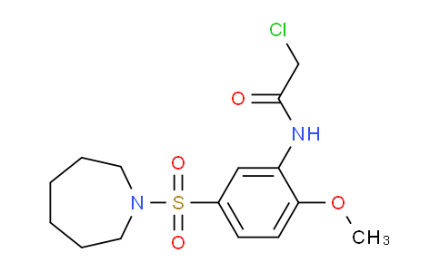 CAS No. 872107-76-1, N-(5-(Azepan-1-ylsulfonyl)-2-methoxyphenyl)-2-chloroacetamide