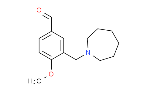 CAS No. 842972-97-8, 3-(Azepan-1-ylmethyl)-4-methoxybenzaldehyde