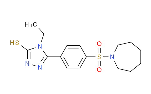 CAS No. 917561-72-9, 5-(4-(Azepan-1-ylsulfonyl)phenyl)-4-ethyl-4H-1,2,4-triazole-3-thiol