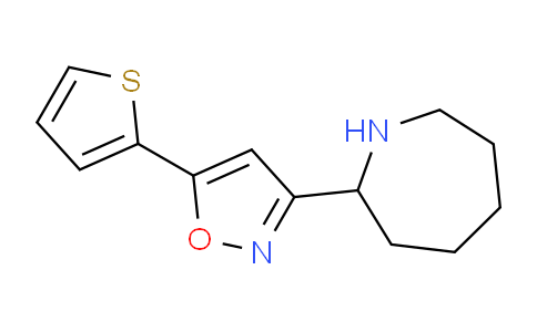 CAS No. 947015-78-3, 3-(Azepan-2-yl)-5-(thiophen-2-yl)isoxazole