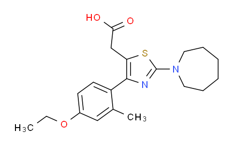 CAS No. 1443286-02-9, 2-(2-(Azepan-1-yl)-4-(4-ethoxy-2-methylphenyl)thiazol-5-yl)acetic acid