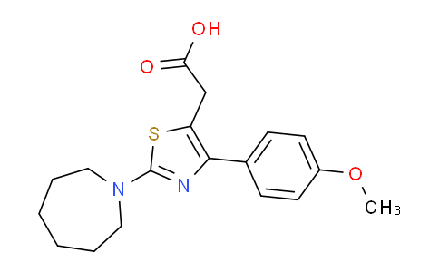 CAS No. 1443289-34-6, 2-(2-(Azepan-1-yl)-4-(4-methoxyphenyl)thiazol-5-yl)acetic acid