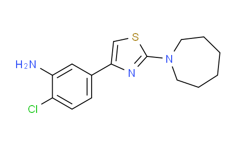 CAS No. 1443290-30-9, 5-(2-(Azepan-1-yl)thiazol-4-yl)-2-chloroaniline
