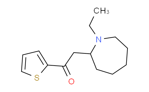 CAS No. 1707605-74-0, 2-(1-Ethylazepan-2-yl)-1-(thiophen-2-yl)ethanone