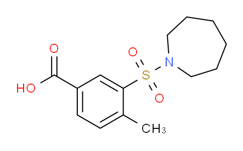 CAS No. 418790-58-6, 3-(Azepan-1-ylsulfonyl)-4-methylbenzoic acid