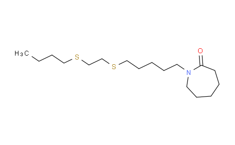 CAS No. 113854-93-6, 1-(5-((2-(Butylthio)ethyl)thio)pentyl)azepan-2-one