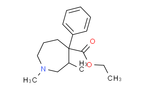 CAS No. 509-84-2, Ethyl 1,3-dimethyl-4-phenylazepane-4-carboxylate