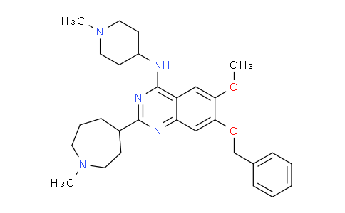 CAS No. 1197196-47-6, [7-Benzyloxy-6-methoxy-2-(1-methyl-azepan-4-yl)- quinazolin-4-yl]-(1-methyl-piperidin-4-yl)-amine
