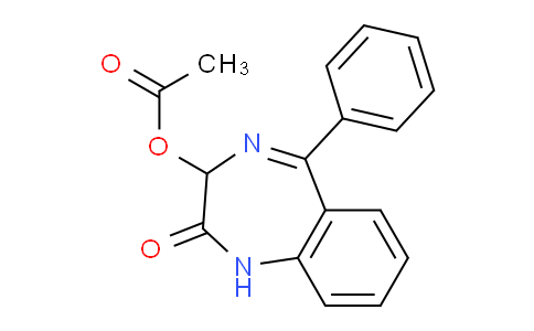 CAS No. 1760-44-7, 2-Oxo-5-phenyl-2,3-dihydro-1H-benzo[e][1,4]diazepin-3-yl acetate