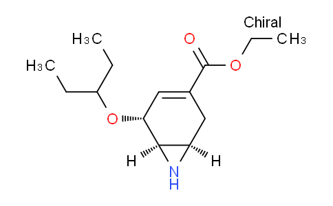 CAS No. 204255-02-7, ethyl (1R,5R,6R)-5-(pentan-3-yloxy)-7-azabicyclo[4.1.0]hept-3-ene-3-carboxylate